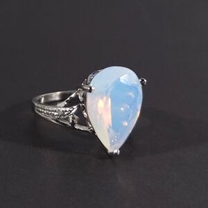 Opal Ring Sterling Silver Size 6-3/4